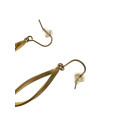 Earrings - Gold Tone Twirl Style For Pierced Ears - ML2090