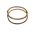 Bangle - Stainless Steel Tennis Bangles, 32 Rhinestones, Del Causy Collection. Gold Tone - ML2091