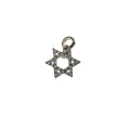 Pendant - Silver tone with Diamante Star of David - ML2094