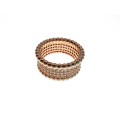 Ring -  Rose Gold Tone with Diamantes and Marcasite on Outer Edges - ML2097