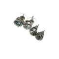 Earrings - Vintage Silver Tone Diamante Earrings for Pierced Ears - ML2218