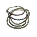 Bracelets - 6 x Stretch Bracelets Diamantes and Coloured Rhinestones with Silver Tone Base - ML2242