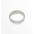 Ring - Vintage Silver Tone Mens Ring with Textured Sandblast Design - ML2288