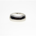 Ring - Vintage Chunky Unisex Silver Tone Rectangular Shape Ring - ML2292