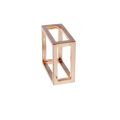 Ring - Rose Gold Colour Double Band Square Wedding Ring - ML3191