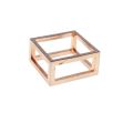 Ring - Rose Gold Colour Double Band Square Wedding Ring - ML3191