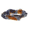 Necklace - Zulu Beaded Necklace. Multicoloured Multi strands - ML3247