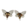 Earrings - Silver Tone Vintage Butterfly Earrings for Pierced Ears - ML3299