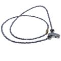 Necklace - Hematite Vintage Beaded Necklace - ML3302