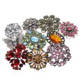 Brooches - Assorted colours, sizes, shapes, beads. Fun Fashion Party Brooches x 10 - ML3438