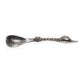 Spoon - Handmade Mustard spoon with duck face and delicate Rose engravings. Stamped - ML3457