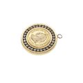 Pendant - Vintage Queen Victoria 18 Rolled Gold Plated Pendant with Diamantes - ML3462