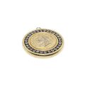 Pendant - Vintage Queen Victoria 18 Rolled Gold Plated Pendant with Diamantes - ML3462