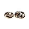 Earrings - Vintage Gold Tone Intertwined Earrings. Clip Ons - ML3484