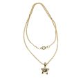 Necklace - Gold Tone Chain and Dainty Star Pendant with Diamante Centre - ML3489
