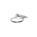 Ring - 2 x Silver Tone Plain Band Rings. Statement Jewellery - ML3490