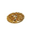 Scarf Clip - Vintage Gold Tone SR95 Round with Jagged Lines and Gold Tone Balls inbetween - ML3536