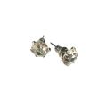Earrings - Vintage Silver Tone large Diamante Stud Earrings for Pierced Ears - ML3568