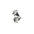 Earrings - Vintage Silver Tone large Diamante Stud Earrings for Pierced Ears - ML3568