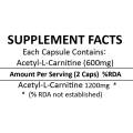 Acetyl-L-Carnitine 100 Capsules (600mg)
