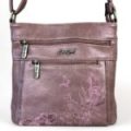 Cotton Road PINK PU Leather Sling Bag With Embraided Detailing