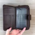 Medium Brown PU Leather Cotton Road Wallet