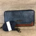 Cotton Road BLUE And TAN PU Leather Cellphone Sling Wallet