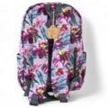 Cotton Road Muave Floral Canvas Backpack
