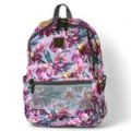 Cotton Road Muave Floral Canvas Backpack