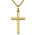 9 Carat Yellow Gold Polished Hollow Fancy Cross Pendant