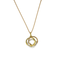 9 Carat Tri-Colour Gold Circles of Unity Pendant With Chain