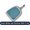 POOL LEAF SKIMMER DELUX WHITE HEAVY DUTY WITH V-CLIP