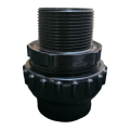POOL FILTER TANK FITTING WITH UNION AND O RING AQUAMAX (BLACK)