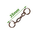 100pcs Chain 35mm for keyrings, Small chain for tags and split ring