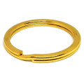 Split ring Flat (30mm) Gold colour, Ring for keyrings, keyring rings