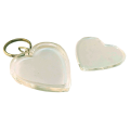100pcs Blank Acrylic Keyring Heart Shape photo keyring, Clip-in keytag