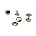 100pcs Tubular rivets, 9x9mm, Copper (Silver colour rivet set) Double cap rivets