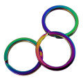 Split ring Flat (25mm) Rainbow, Ring for keyrings, keyring rings, Multi colour rainbow colours sp...