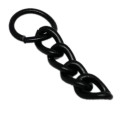 100pcs Chain Black 30mm for Keyrings, Keytag chain and jump ring, Black chain, Small Black chain