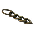 100pcs Chain Antique Brass 30mm for Keyrings, Keytag chain and jump ring, Antique Brass chain