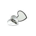 Attachment clip for phone, Heart shaped, Silver colour adhesive hook, Econo