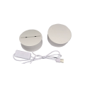 LED Light Base warm white, White base, USB operated light base for laser engraved acrylic night ligh