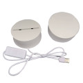 LED Light Base warm white, White base, USB operated light base for laser engraved acrylic night l...