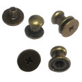 Screw rivet set, ball cap, 8x6x8mm, Antique Brass round head screw in rivet