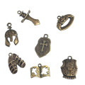 Create Striking Bracelets with Antique Bronze Armor of God Charms (Bag with 7 Charms)