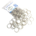 100pcs Nickel Plated Silver 14mm Split Ring with Thin Wire - Ideal for Jewelry Making and Key Org...