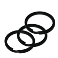 Split ring Flat (25mm) Black colour, Ring for keyrings, keyring rings