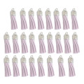 10pcs Tassel Lilac 35mm with Silver Cap for key ring and tags