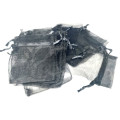 50ea Organza bag, 70x90mm, Black