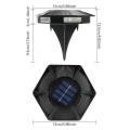 Outdoor Solar Sensor Ground Wall Mounted Lamp 6-LED